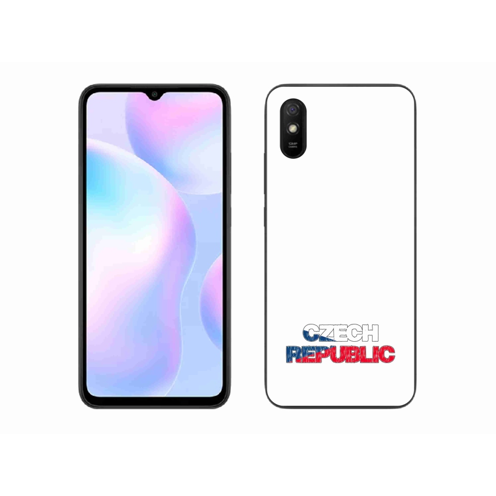 Gél borítás mmCase a Xiaomi Redmi 9A - Csehország fehér háttérrel