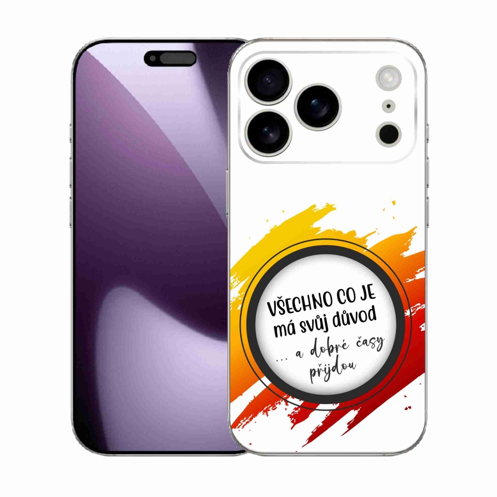 Gél borítás mmCase iPhone 17 Pro készülékhez - idézet 3 fehér háttér
