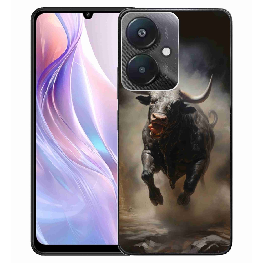 Gél borítás mmCase a Xiaomi Redmi 13C 5G számára - dühös bika