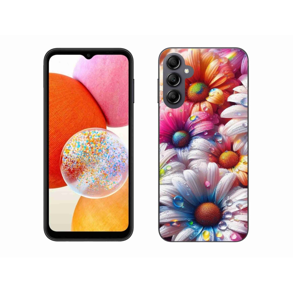 Gél védőhuzat mmCase Samsung Galaxy A14 4G/5G készülékhez - színes margaréták