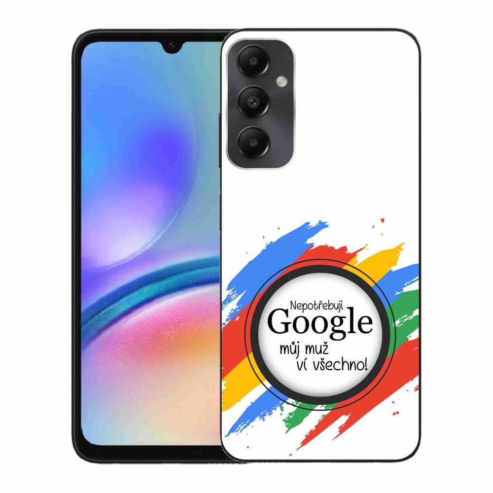 Gél borító mmCase Samsung Galaxy A05s - az ember mindent tud fehér háttérrel