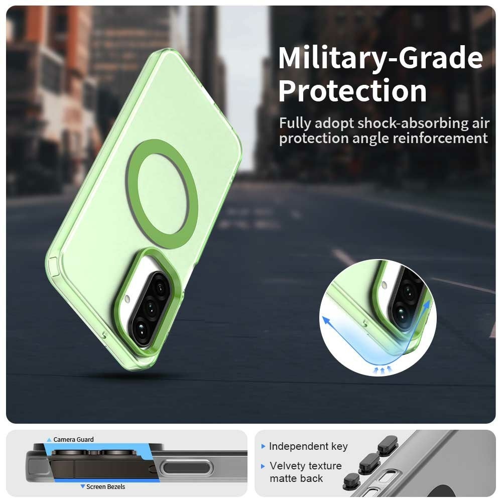Candy zselés tok MagSafe-val a Samsung Galaxy A26 5G készülékre - zöld