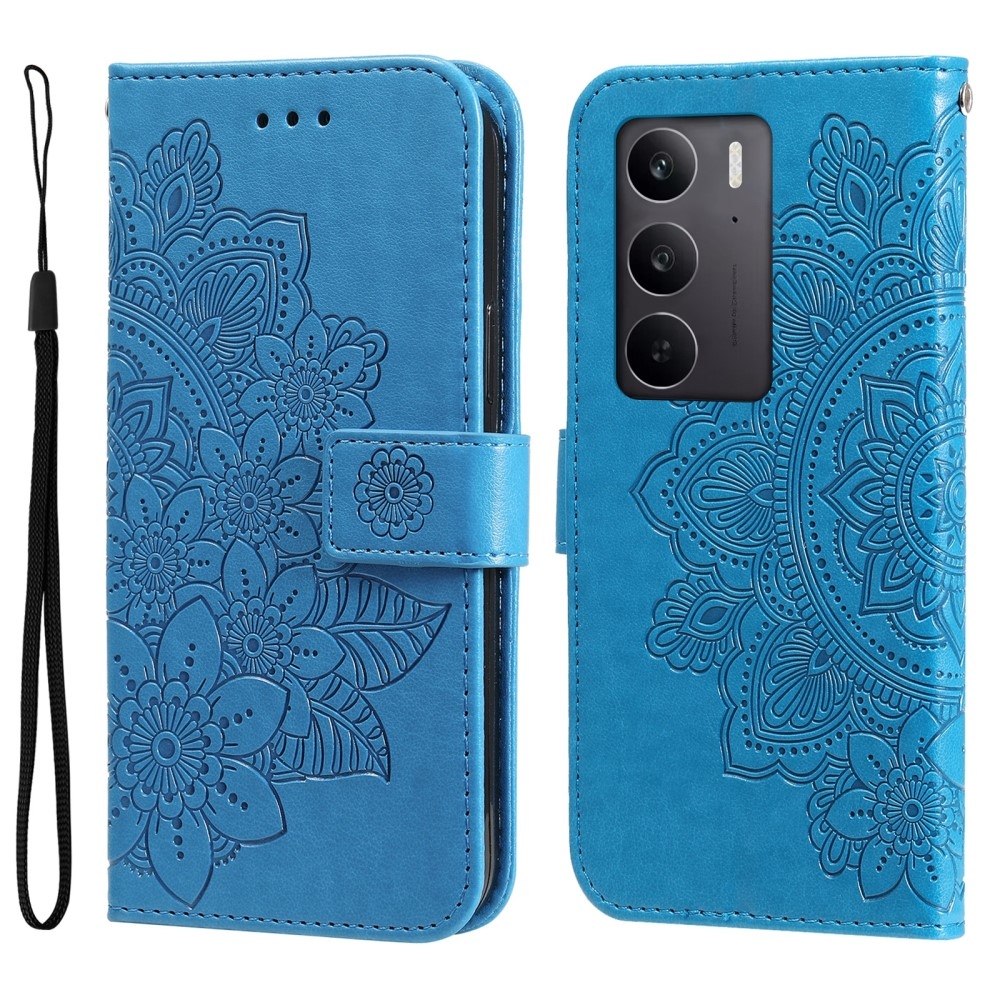 Mandala könyvtáska a Realme C75 készülékhez - kék