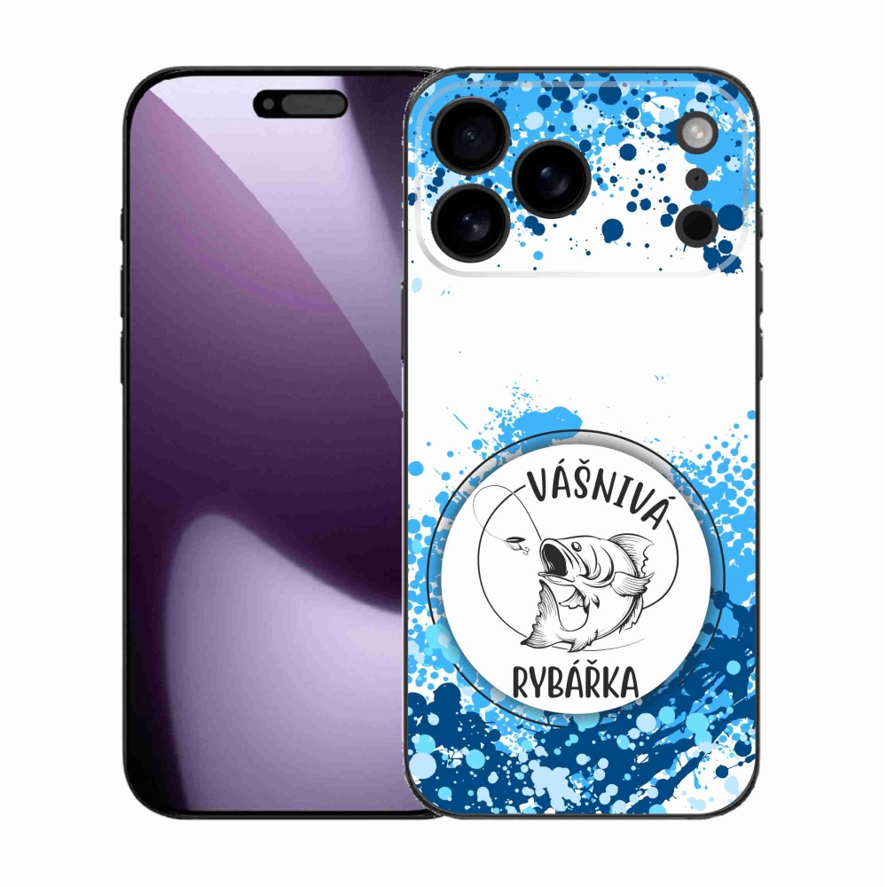 Gél borítás mmCase iPhone 17 Pro Max készülékhez - szenvedélyes halász fehér háttérrel