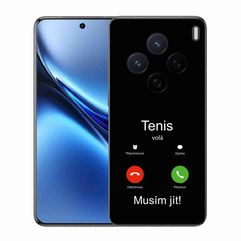 Gél borítás mmCase a Vivo X200 5G-n - teniszhívások fekete háttérrel