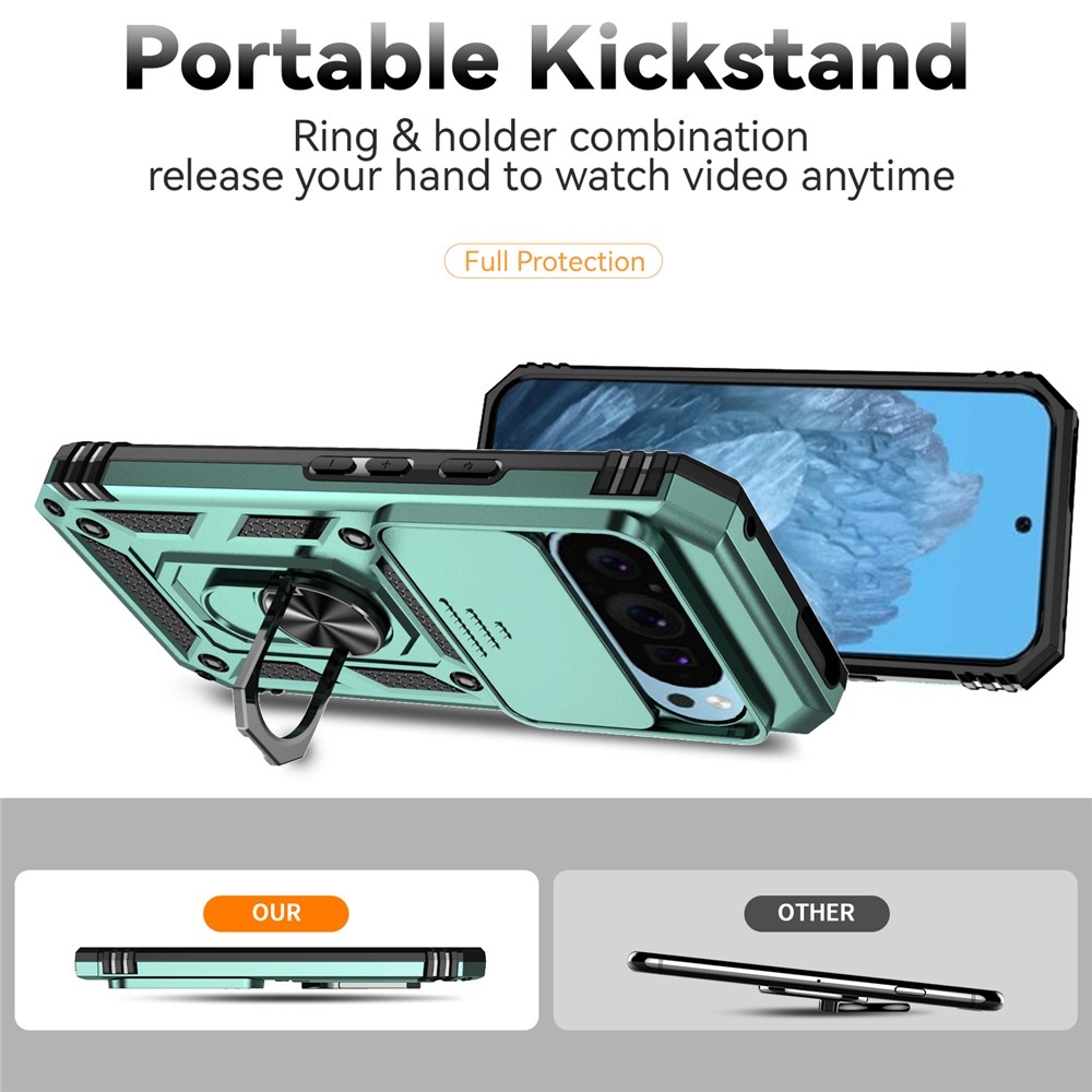 Csúszásálló borítás a Google Pixel 10 Pro/Pixel 10/9 Pro/9 készülékhez - zöld színű