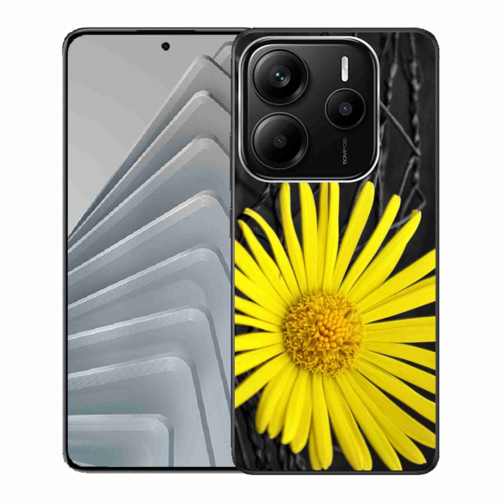 Gél borítás mmCase a Xiaomi Redmi Note 14 5G-hez - sárga virág