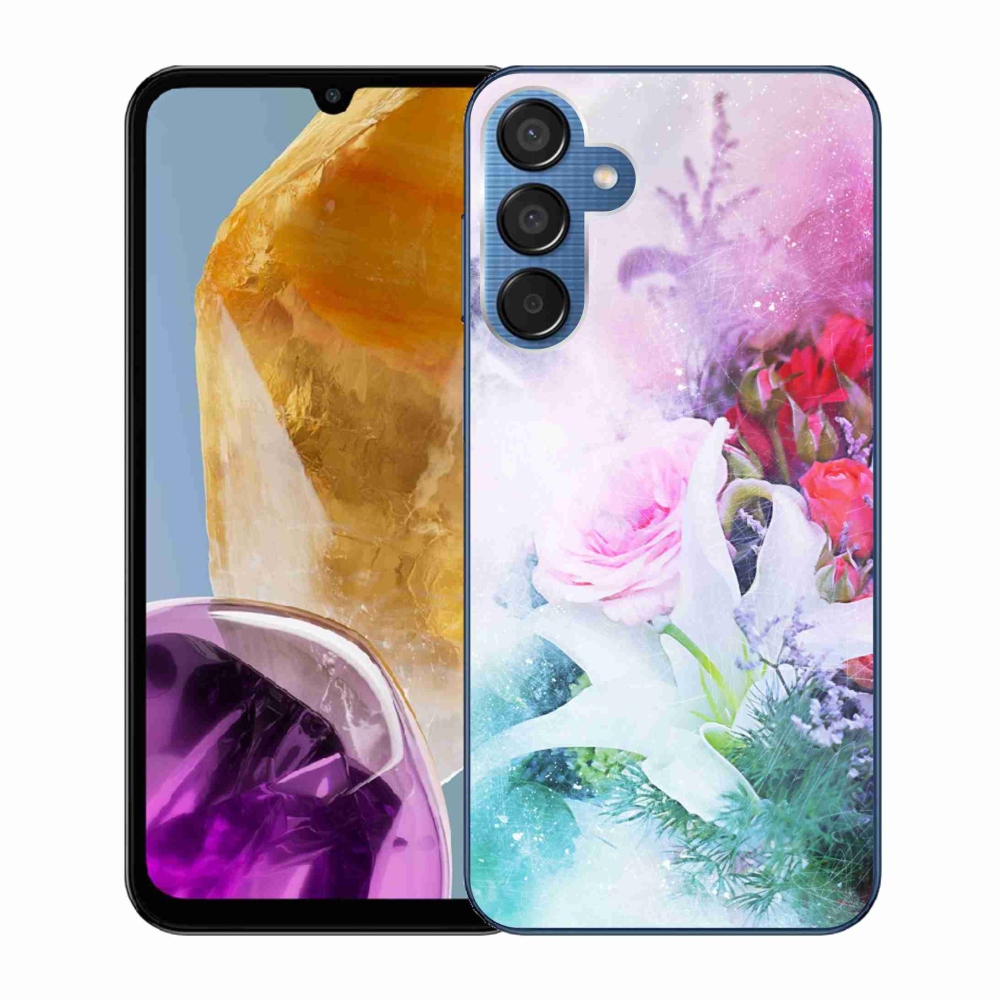 Gél borító mmCase Samsung Galaxy M15 5G - virágok 4