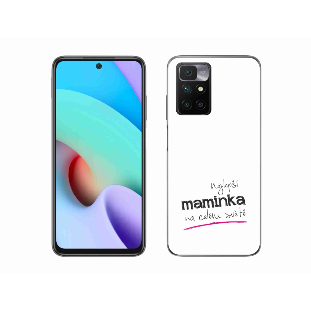 Gél borító mmCase a Xiaomi Redmi 10/Redmi 10 (2022) - legjobb anya 4 fehér háttérrel