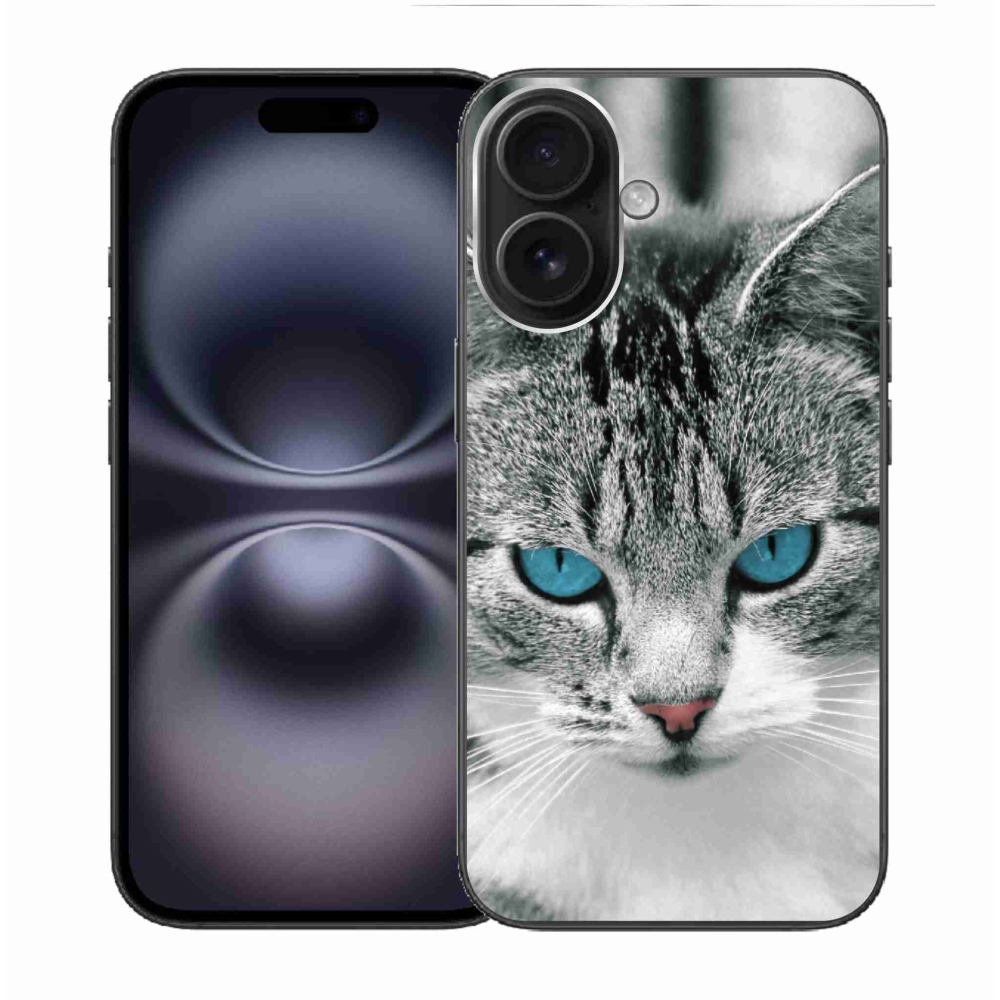 Zselés borítás mmCase iPhone 16 készülékhez - macska nézet 1