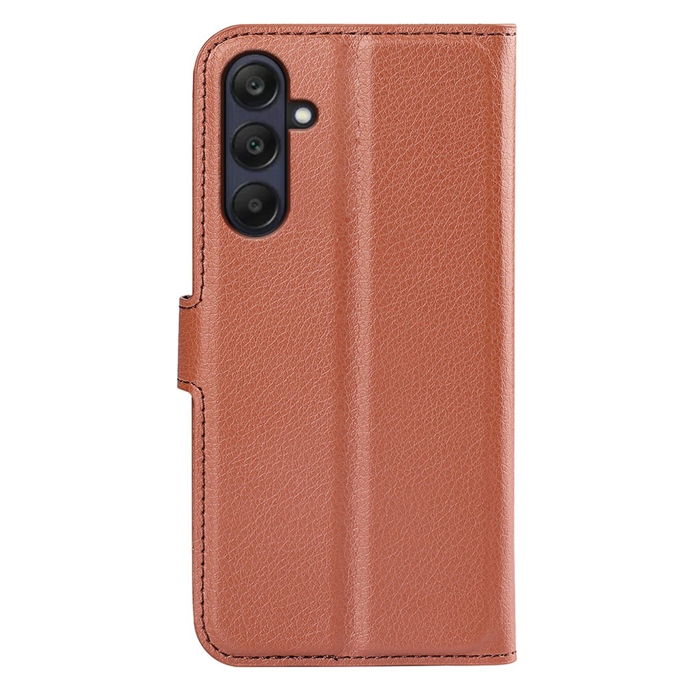 Litchi könyv tok Samsung Galaxy A26 5G-hez - barna