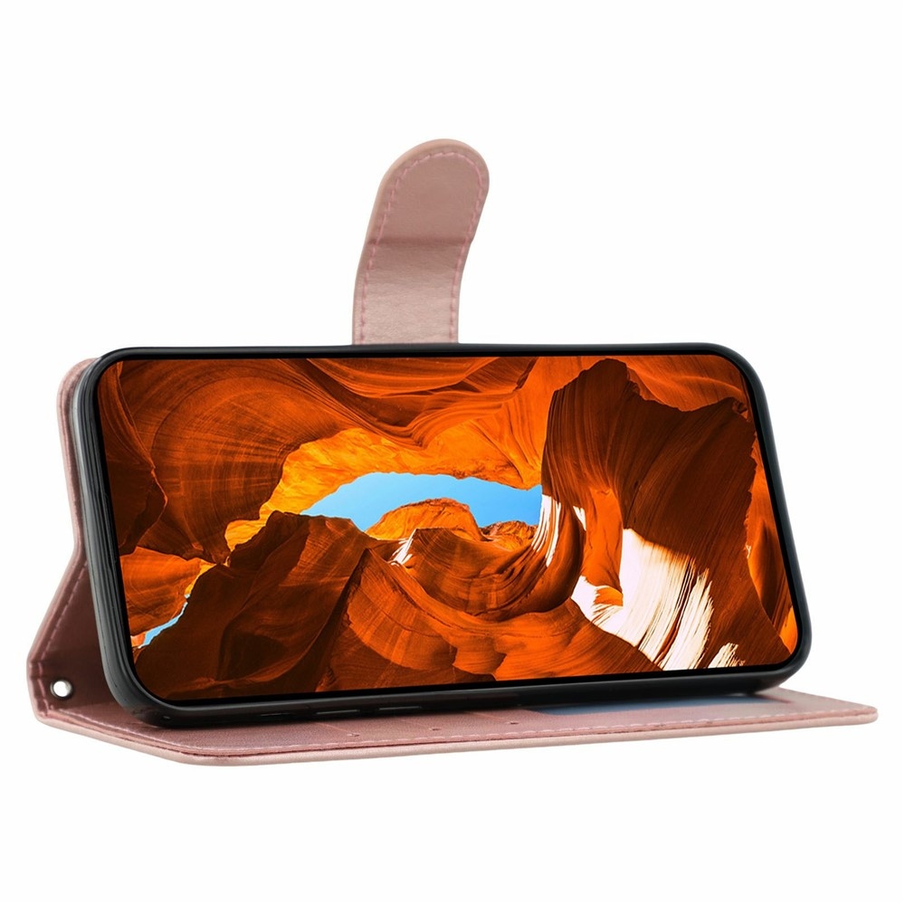 Vérrögök könyv tok Xiaomi Redmi 15 5G - rózsa arany