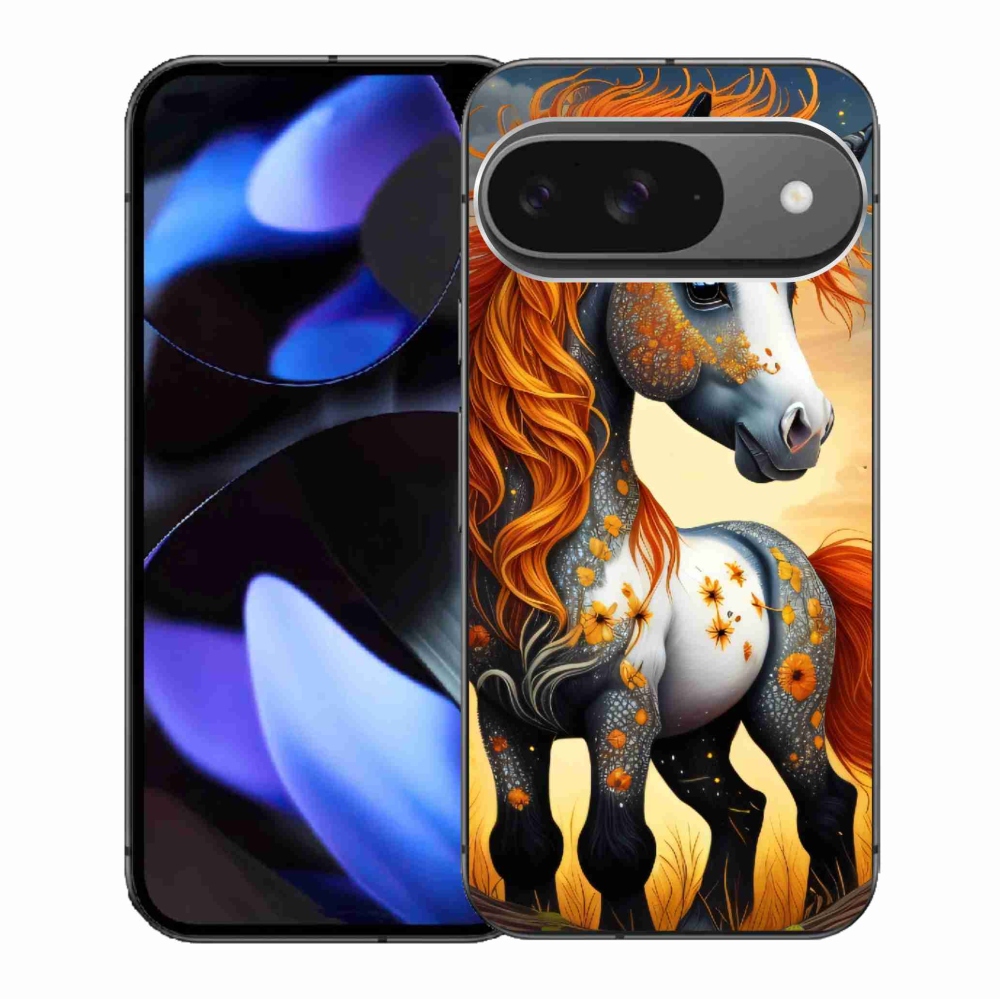 Zselés borítás mmCase a Google Pixel 9/9 Pro készülékhez - színes póni