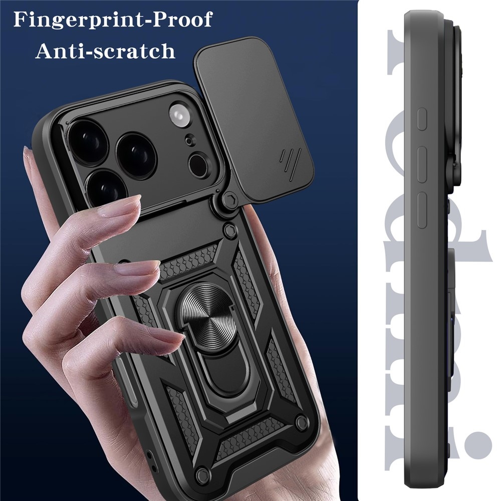 Ring tartós borító iPhone 17 Pro készülékhez - Fekete
