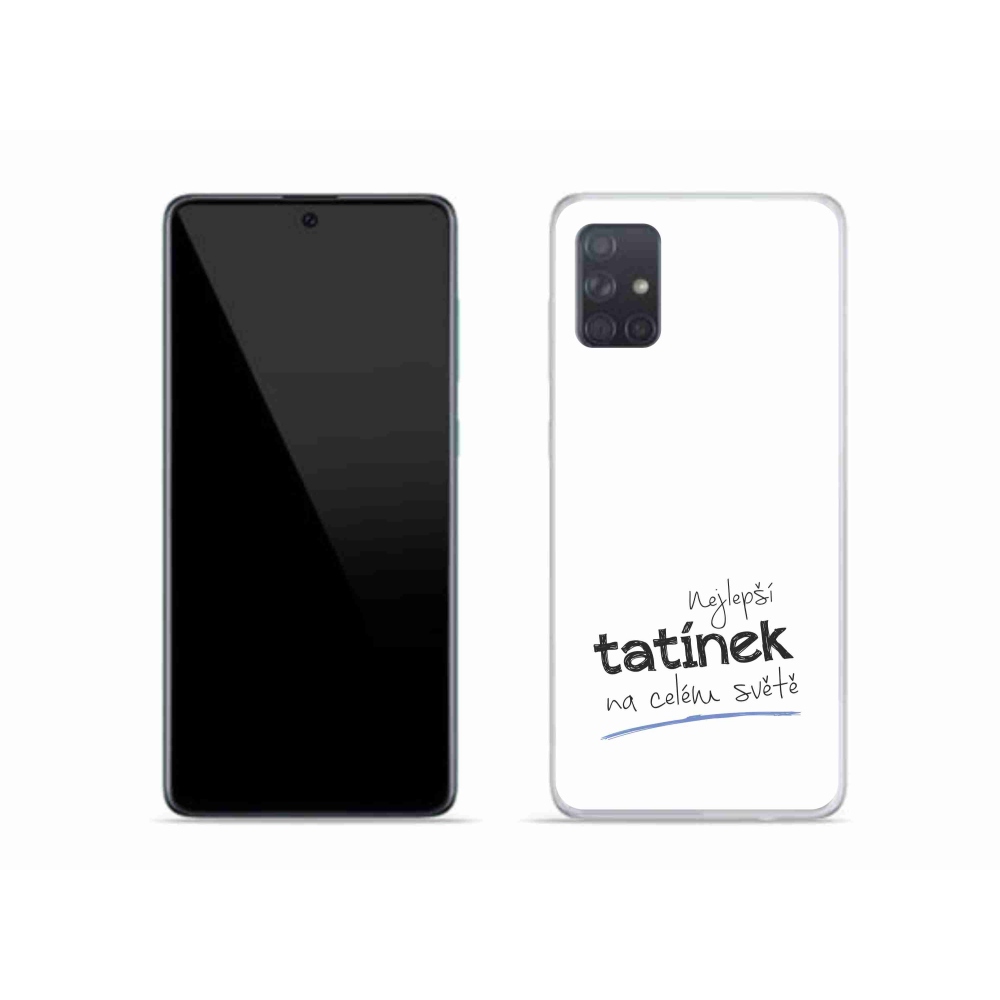 Gél borító mmCase Samsung Galaxy A51 - legjobb apuci 4 fehér háttérrel