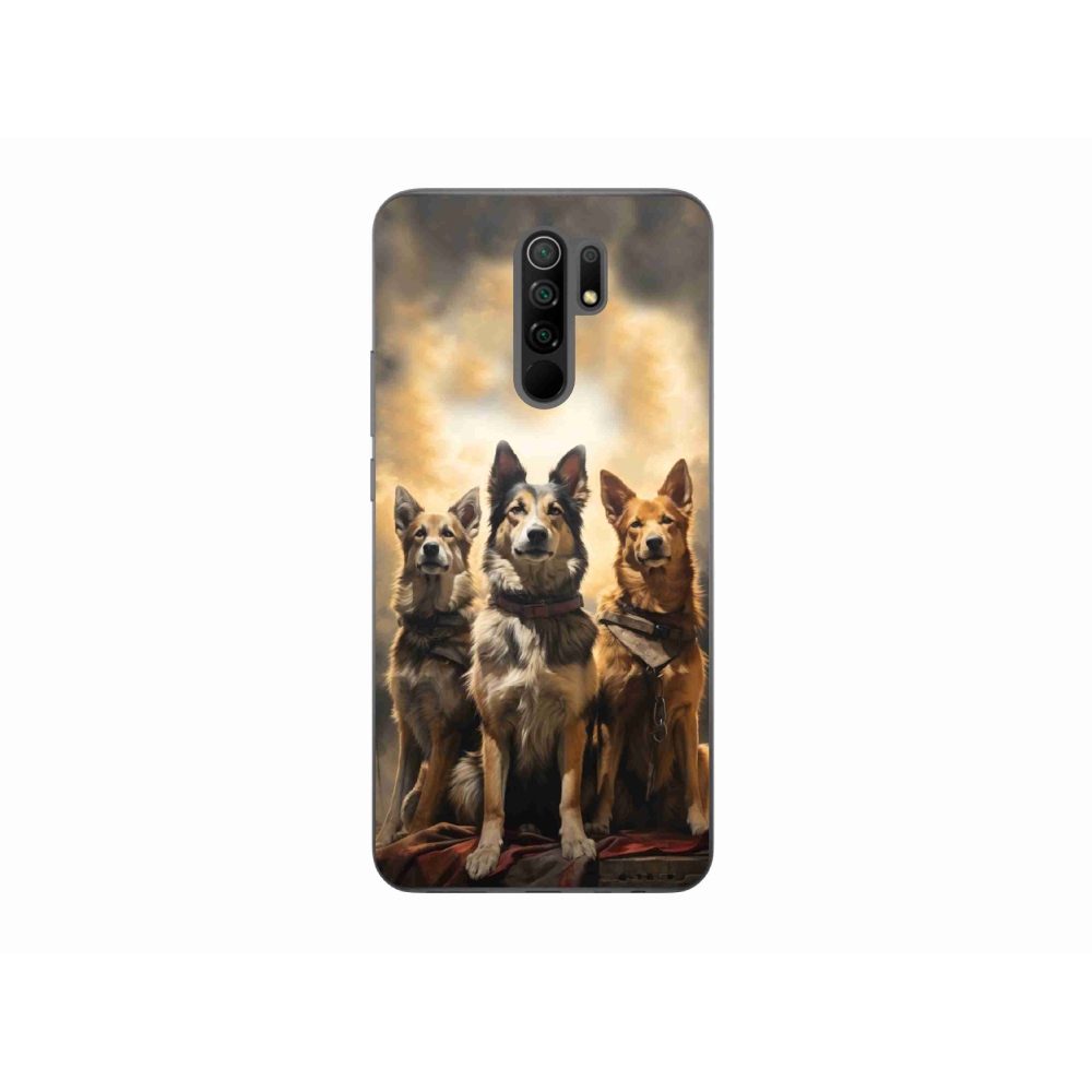 Gél borítás mmCase a Xiaomi Redmi 9-hez - három kutya