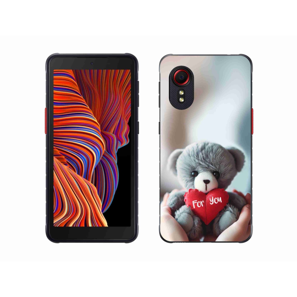 Gél borítás mmCase Samsung Galaxy Xcover 5 készülékhez - mackó a szerelmesek számára