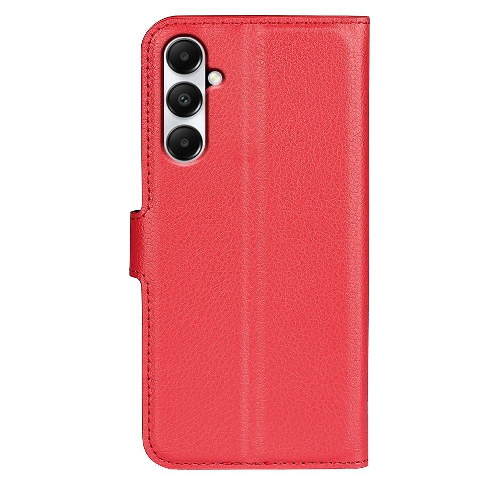 Litchi könyv tok Samsung Galaxy A05s készülékhez - piros