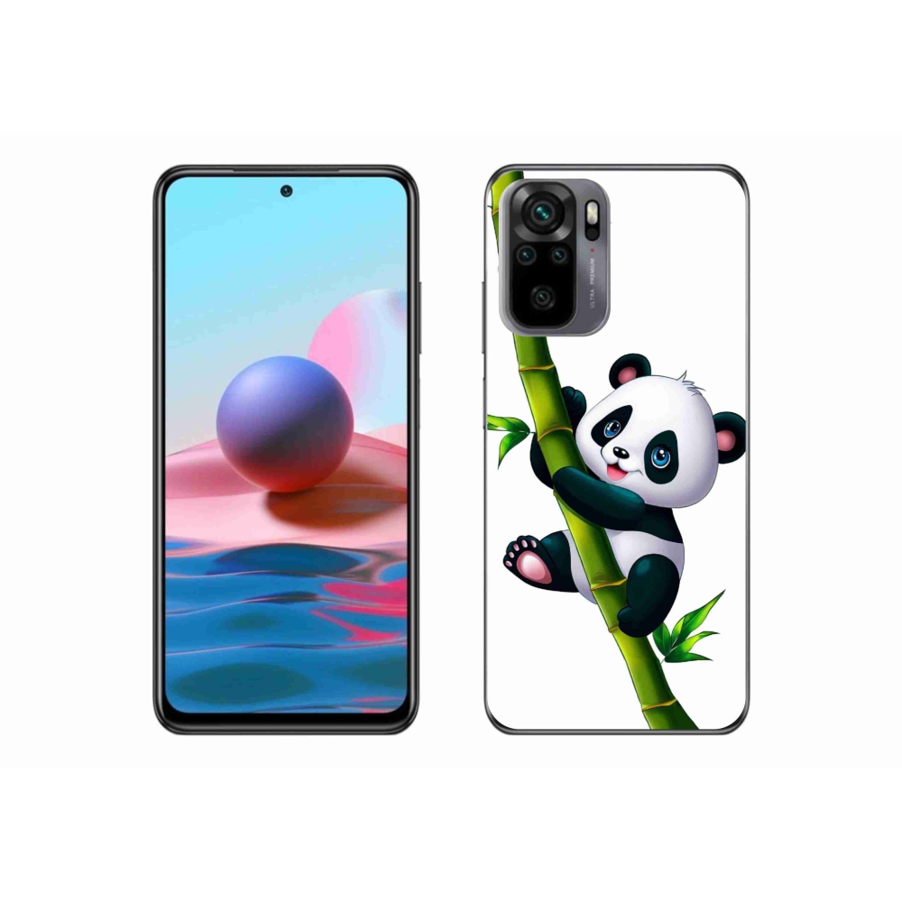 Gél borítás mmCase a Xiaomi Poco M5s készülékhez - panda a bambuszon