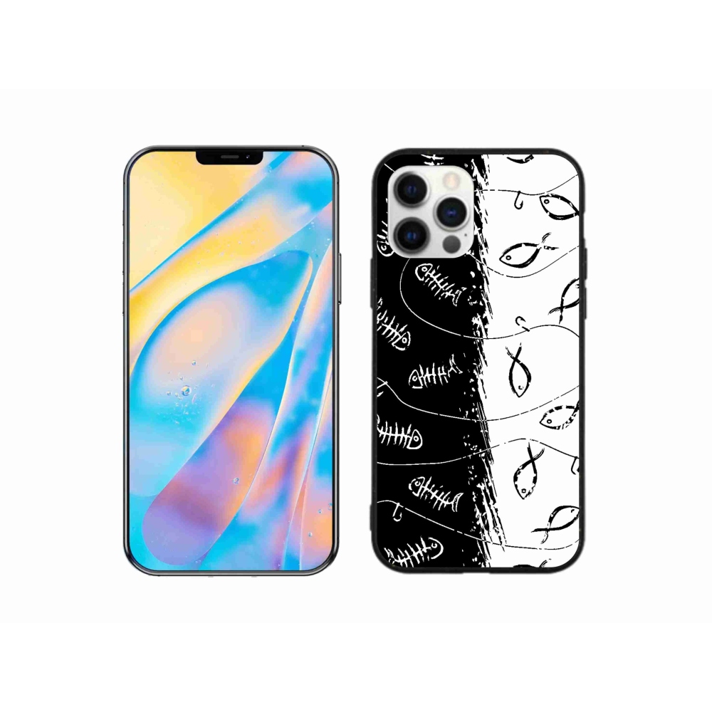 Zselés borítás mmCase iPhone 12 készülékhez - csontvázak és halak