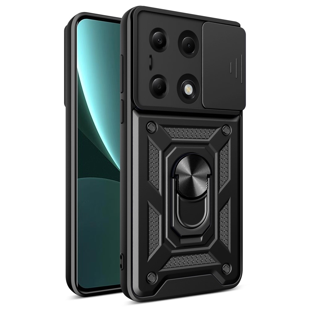 Tartós csúszásbiztos borító Xiaomi Redmi Note 13 Pro 4G/Poco M6 Pro - fekete