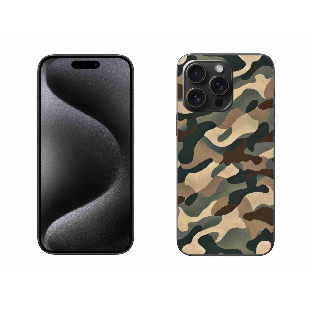 Zselés borítás mmCase iPhone 15 Pro Max készülékhez - terepszínű minta 11