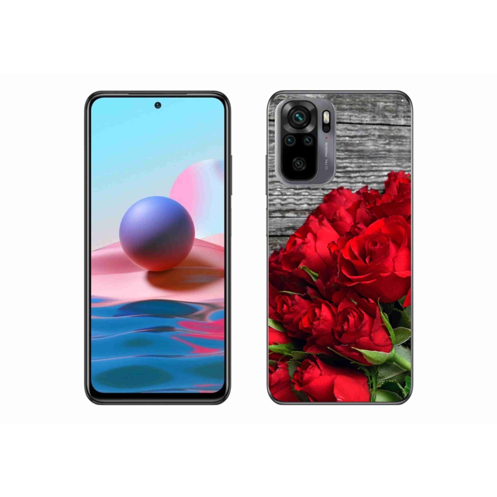 Gél borítás mmCase a Xiaomi Redmi Note 10S-hez - piros rózsa