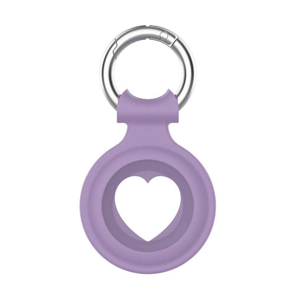 Love szilikon tok Apple AirTaghez - világos lila