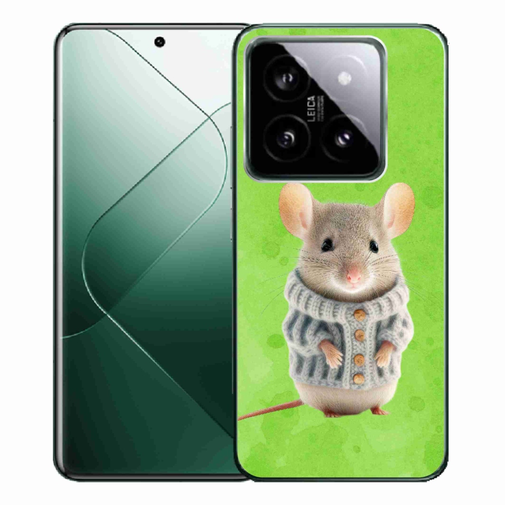 Gél borítás mmCase a Xiaomi 14 Pro-hoz - egér pulóverben