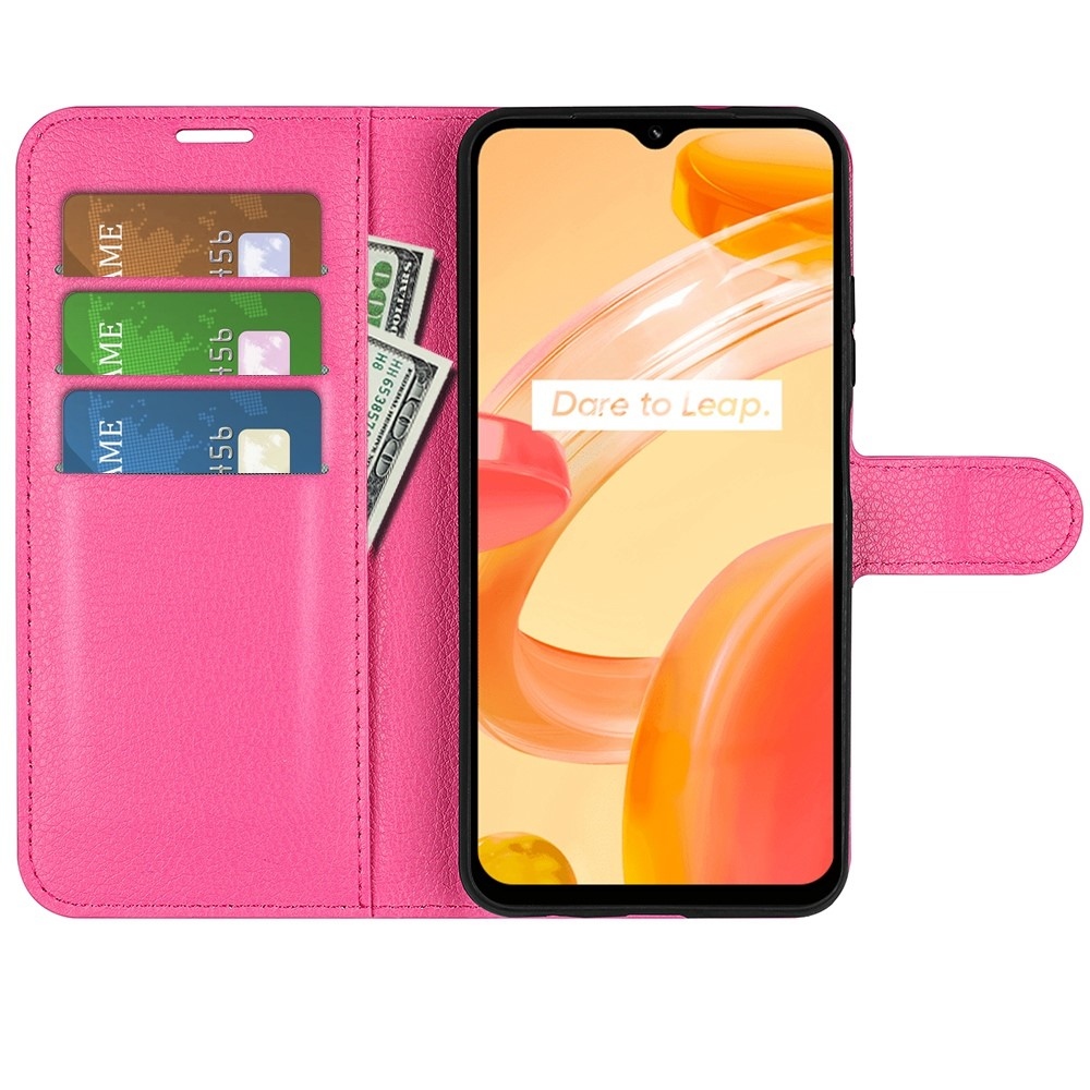Litchi könyvtáska a Realme C30-hoz - rózsaszínű