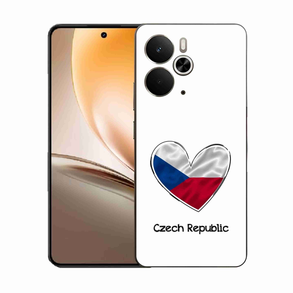 Gél borító mmCase a Realme 14 5G-n - zászló szív fehér háttérrel