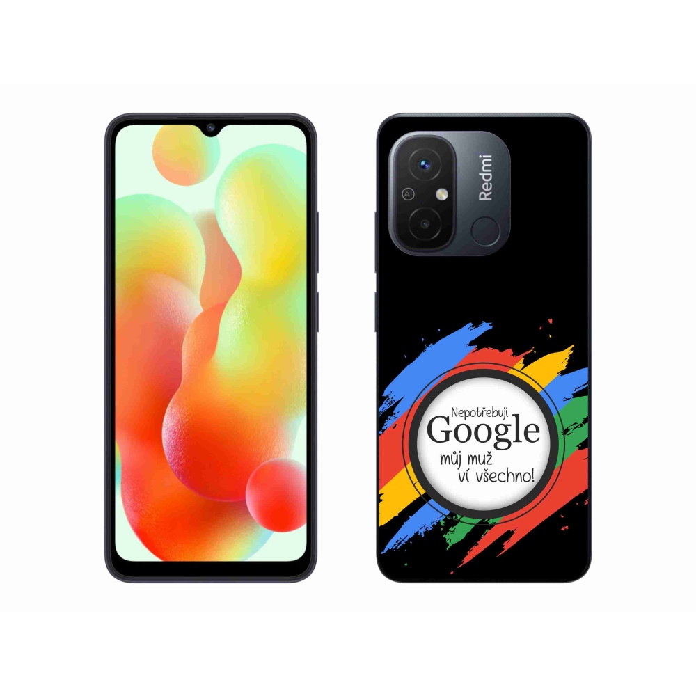 Gél borító mmCase a Xiaomi Redmi 12C - az ember mindent tud fekete háttérrel
