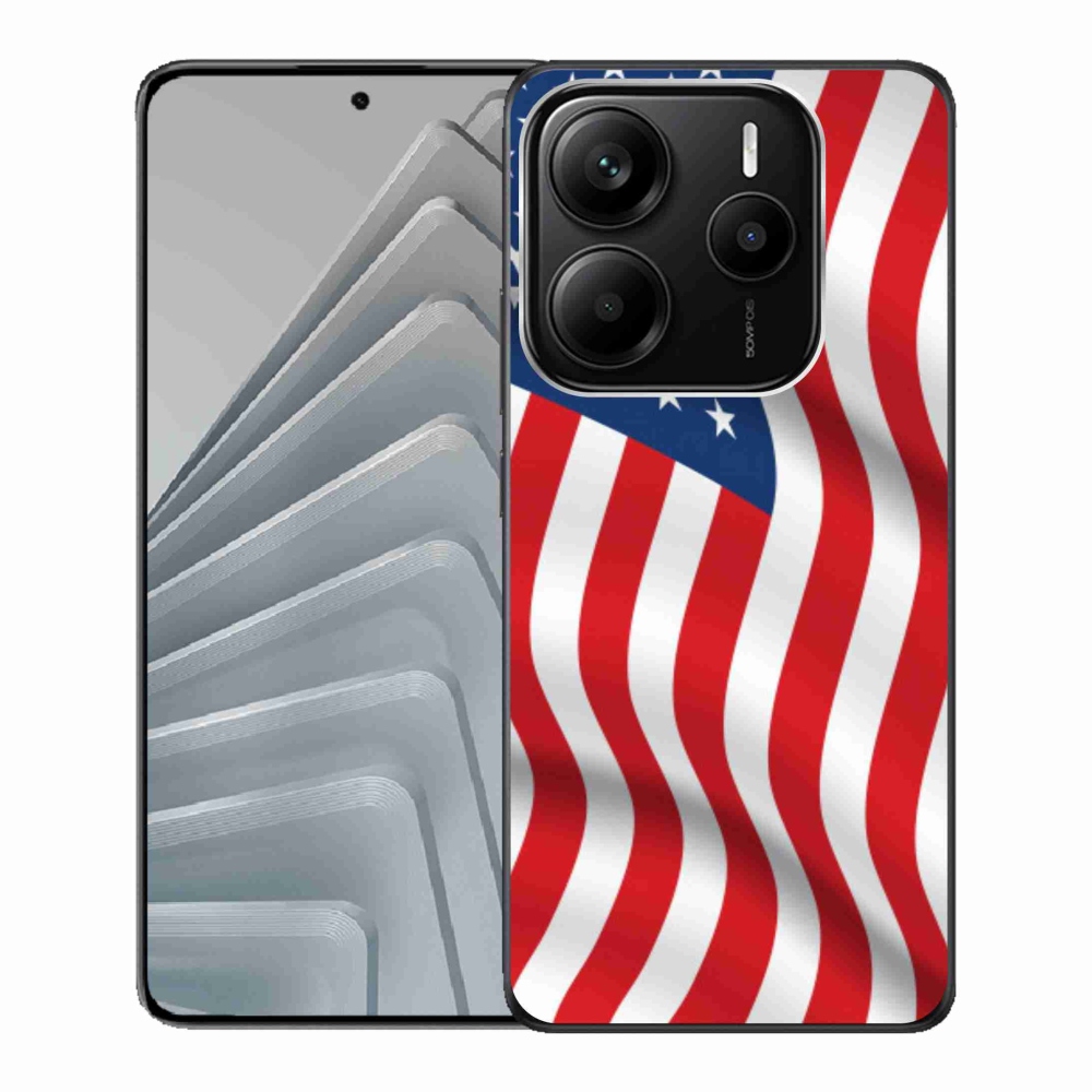 Gél borító mmCase a Xiaomi Redmi Note 14 5G - amerikai zászlóhoz