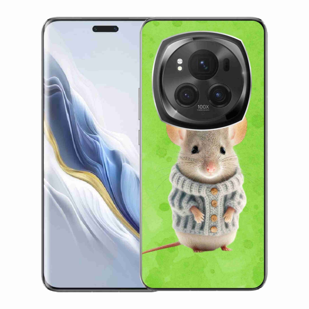 Zselés borítás mmCase a Honor Magic 6 Pro 5G készülékhez - egér pulóverben