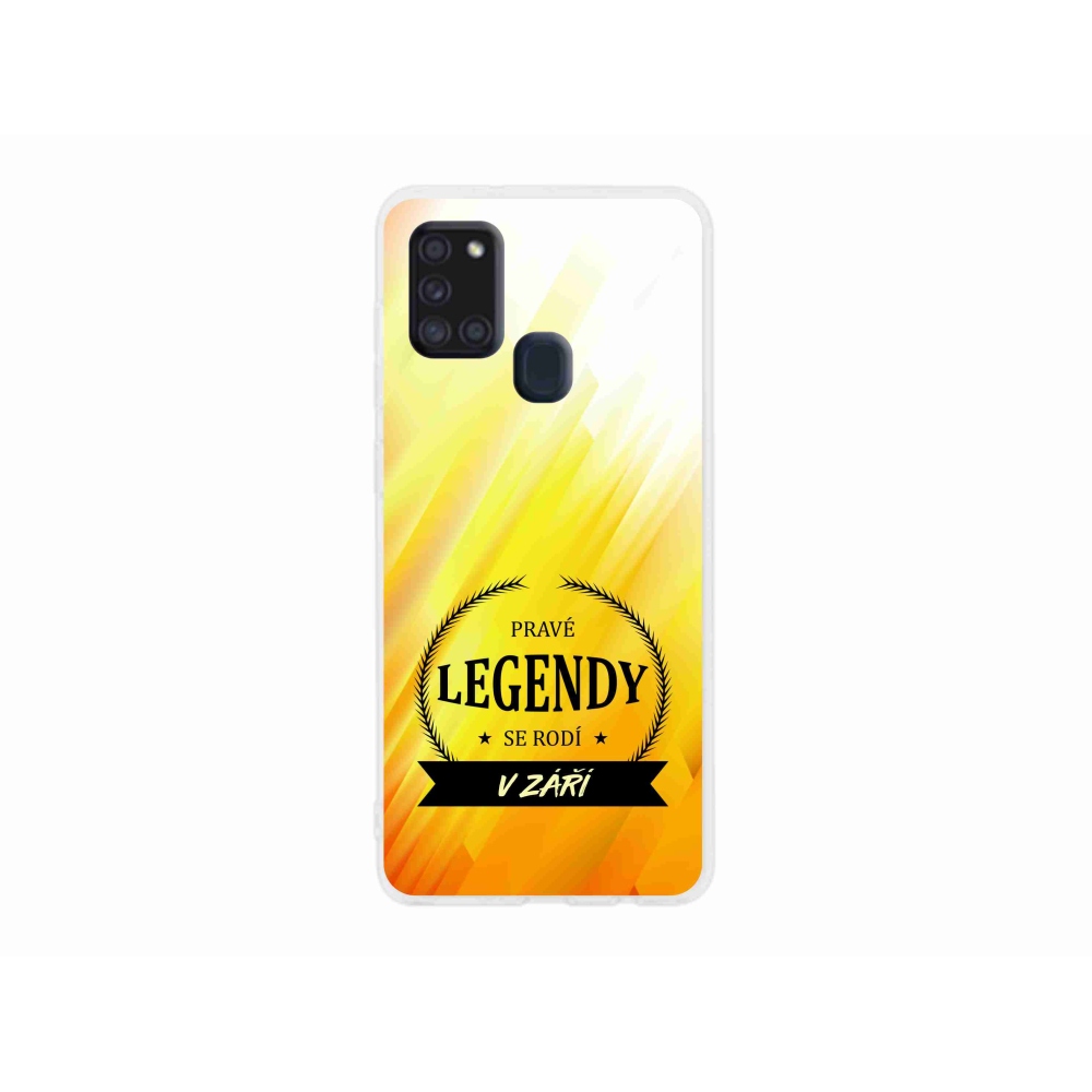 Gél borítás mmCase Samsung Galaxy A21s - Legendák szeptemberben sárga háttérrel