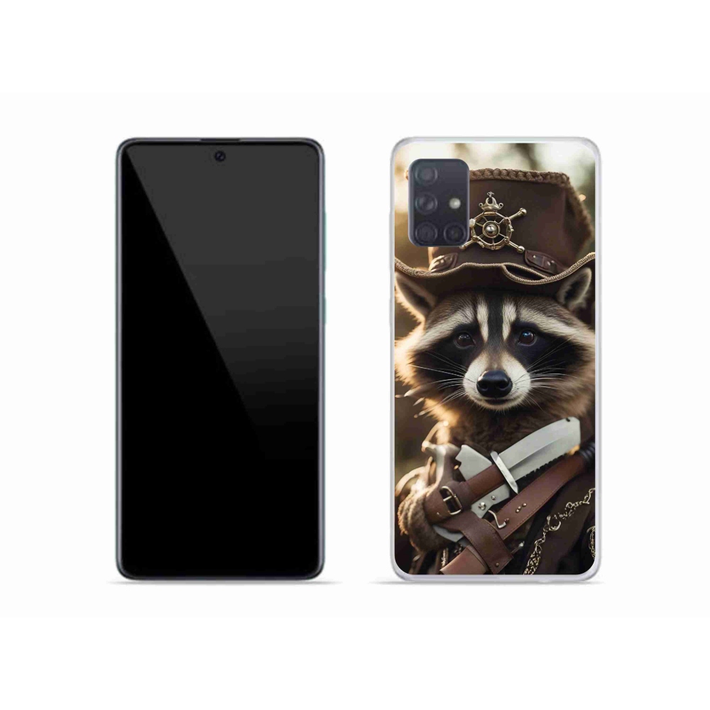 Zselés borítás mmCase Samsung Galaxy A51 készülékhez - mosómedve egyenruhában