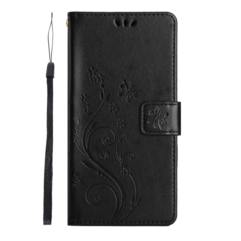 Virágok könyv tok Xiaomi 15 Pro-hoz - fekete