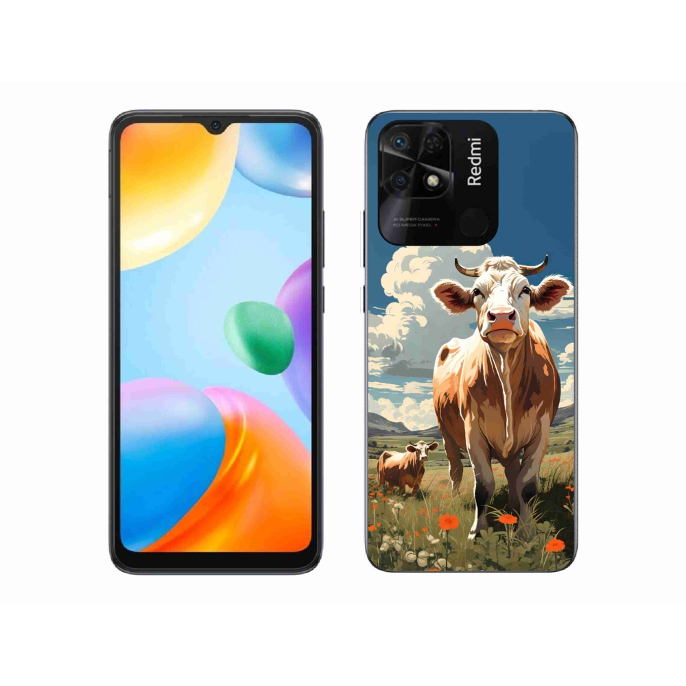 Gél borítás mmCase a Xiaomi Redmi 10C-hez - tehenek a réten
