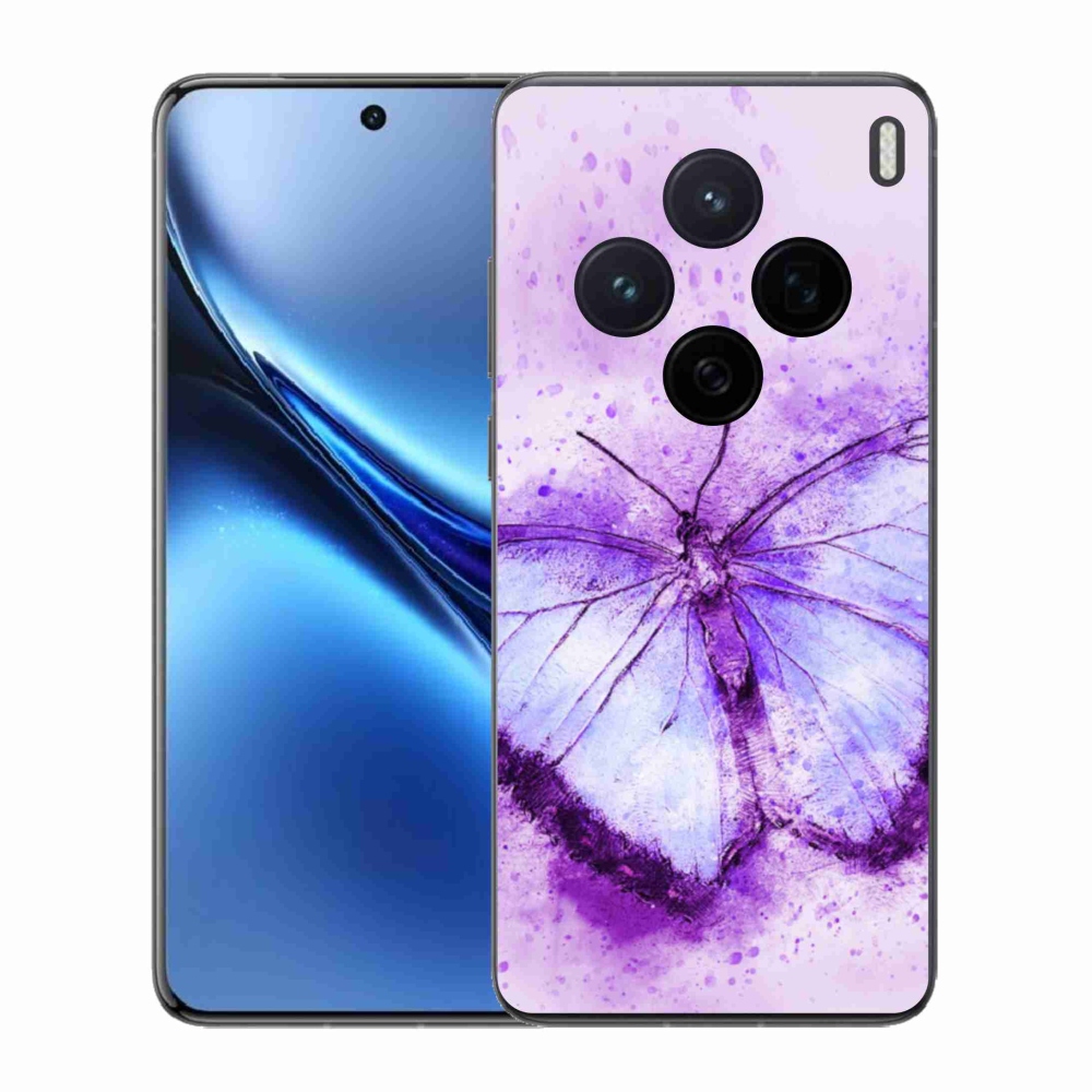 Zselés borítás mmCase a Vivo X200 5G-hez - lila pillangó