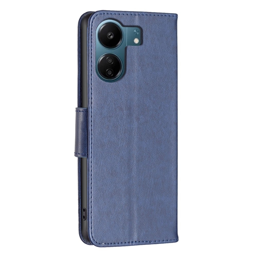 Pillangó könyv tok Xiaomi Poco C65/Redmi 13C 4G/5G - sötétkék