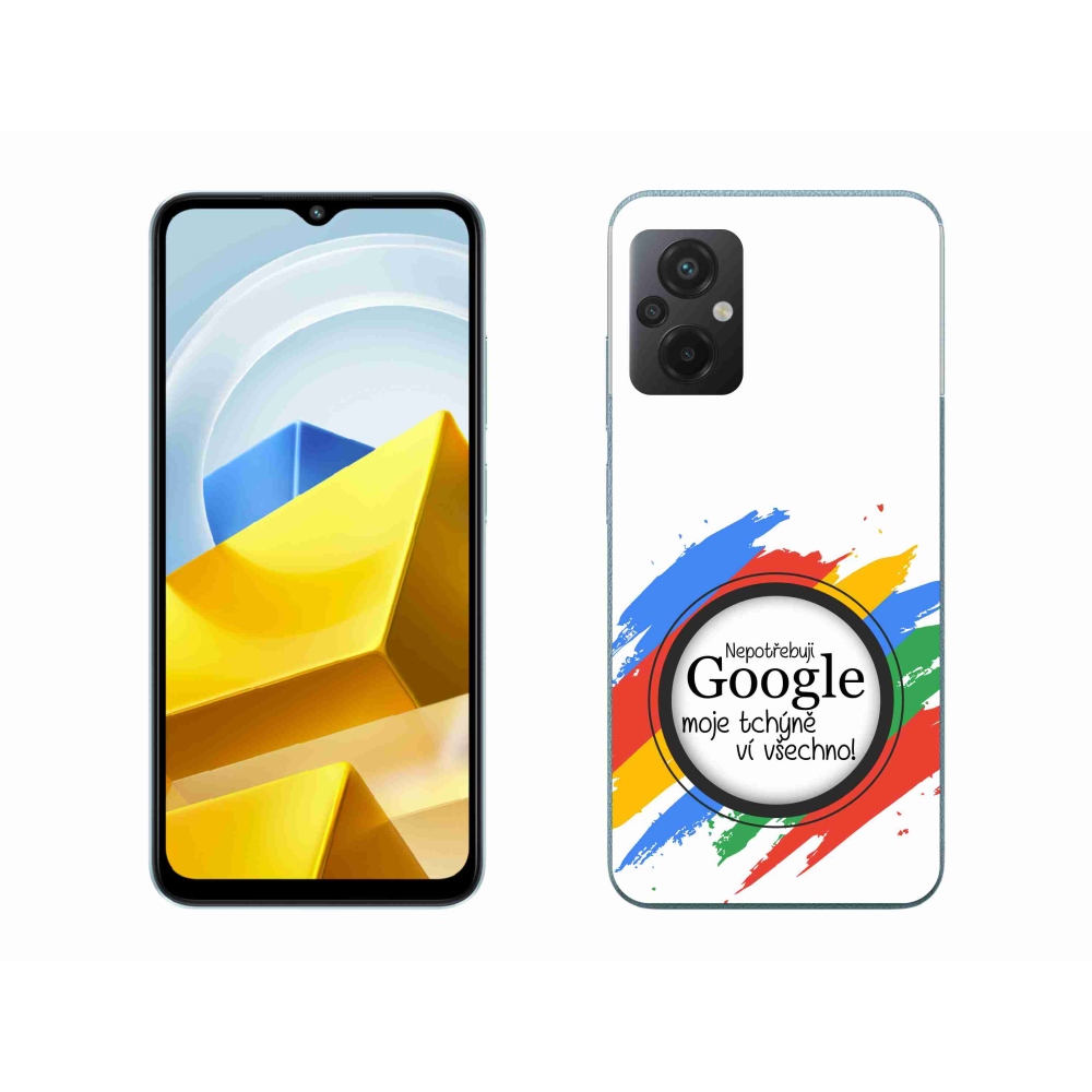 Gél borító mmCase a Xiaomi Poco M5 4G - anyós tudja, minden fehér háttérrel