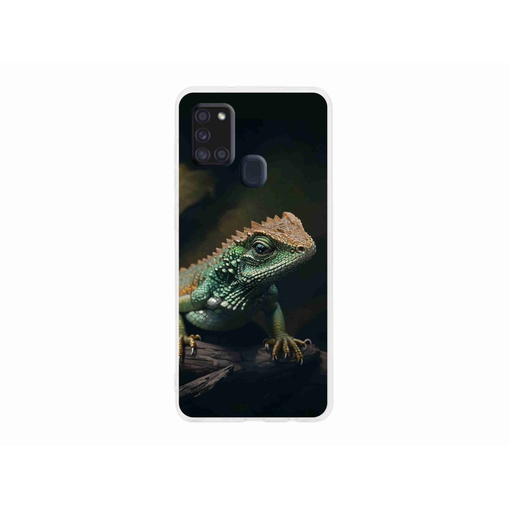 Gél borítás mmCase Samsung Galaxy A21s készülékhez - gyík