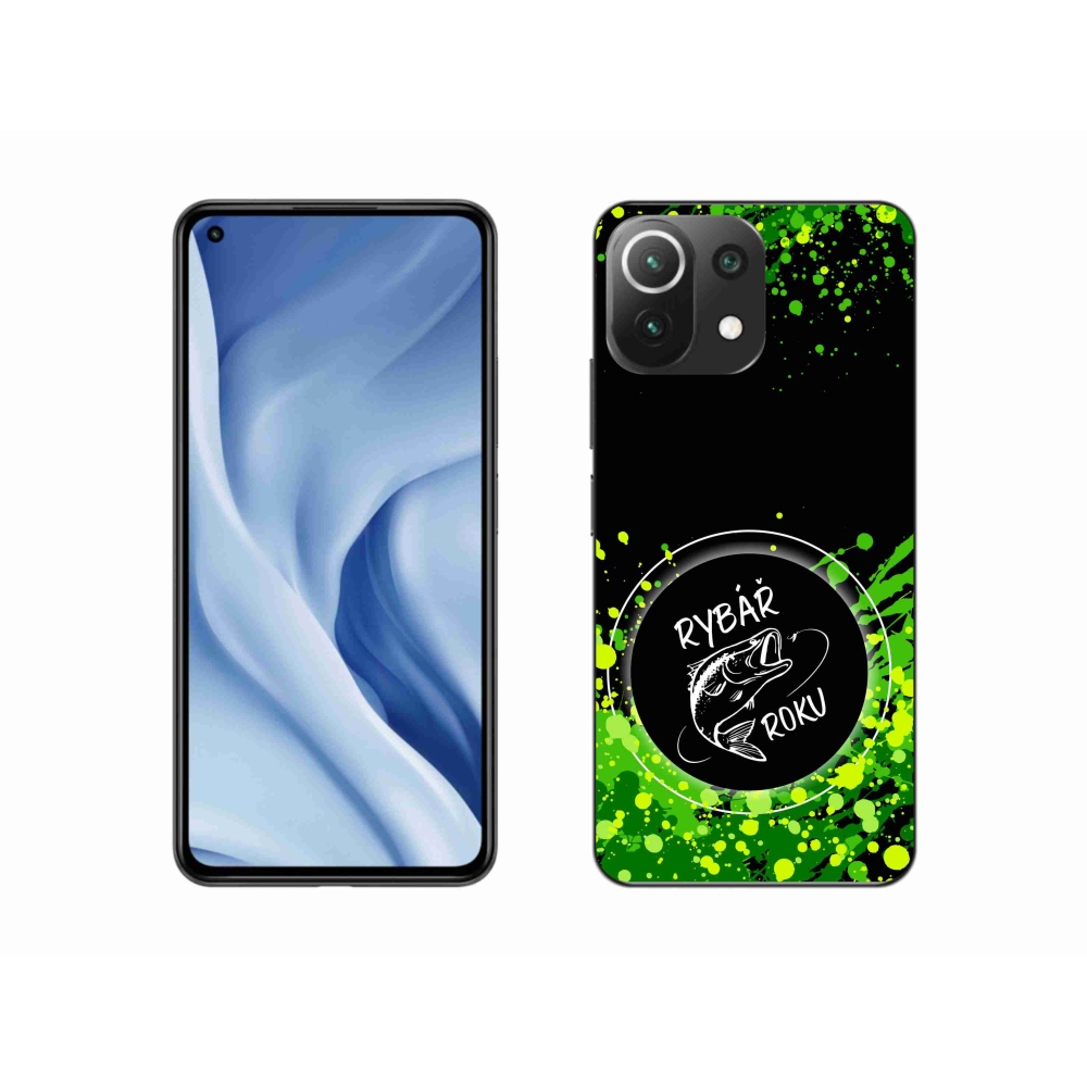 Gél borító mmCase a Xiaomi Mi 11 Lite 4G/5G-hez - az év halászának fekete háttere