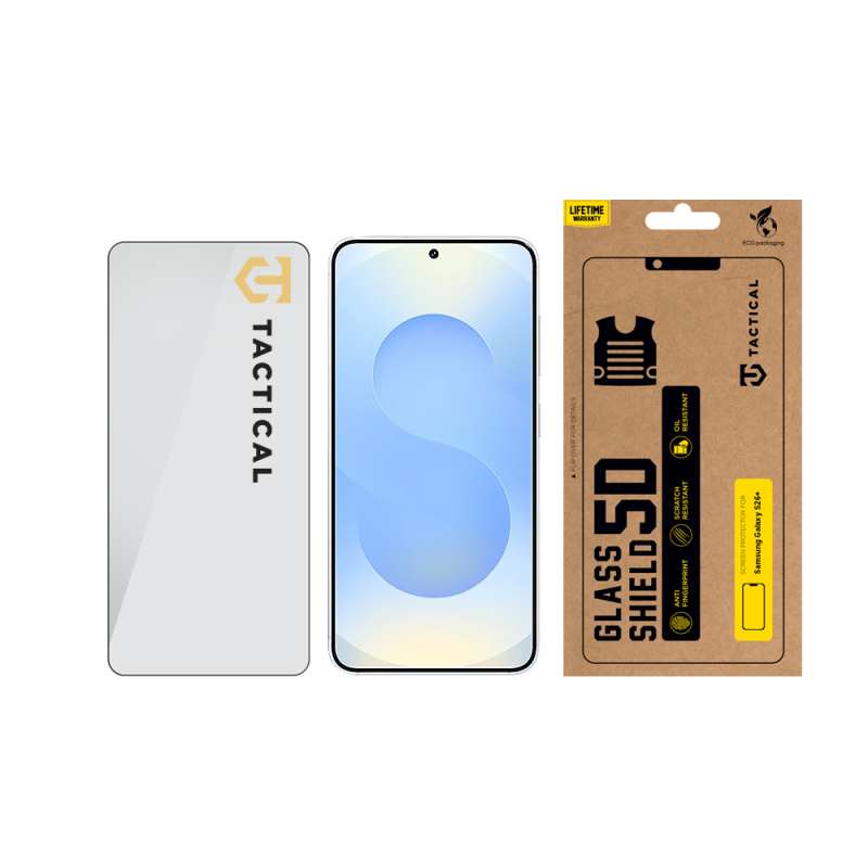 Taktikai üvegpajzs 5D üveg Samsung Galaxy S26+ Fekete