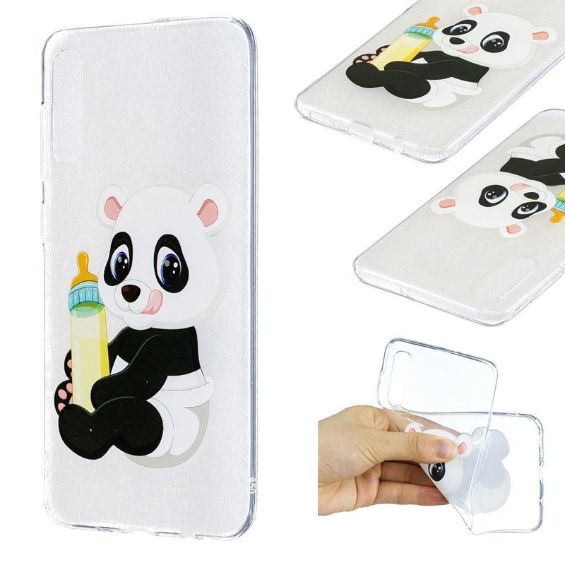 Patt zselés borítás Samsung Galaxy A50 / A30s készülékhez - panda és üveg