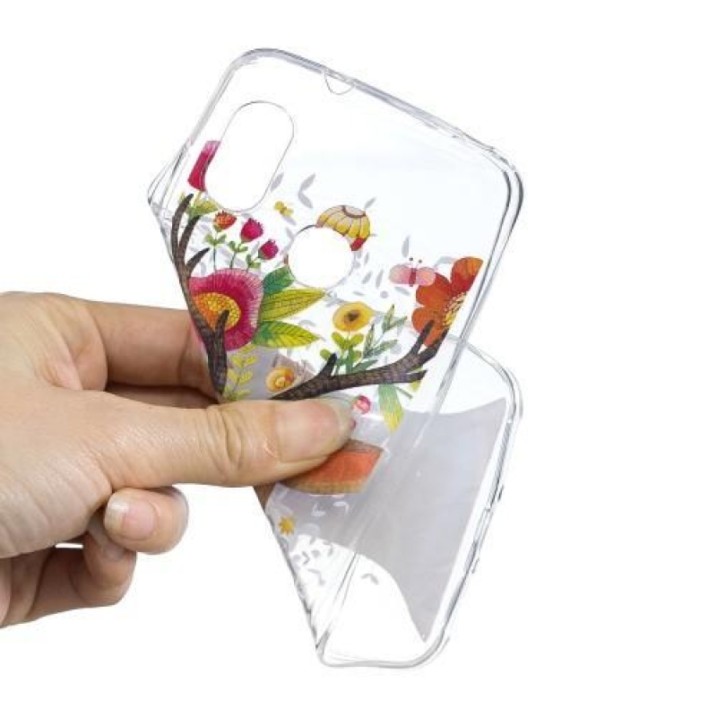 Patt zselés tok Xiaomi Mi A2 Lite - szarvas és virág