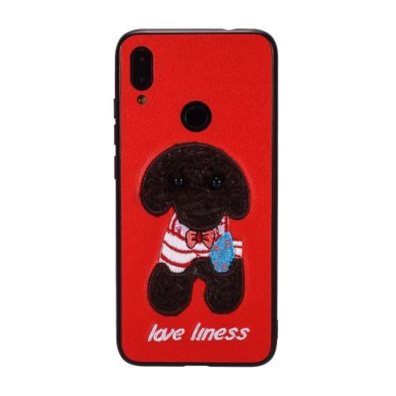 Patt zselés tok bőr mintával Xiaomi Redmi Note 7 - kutya no.5