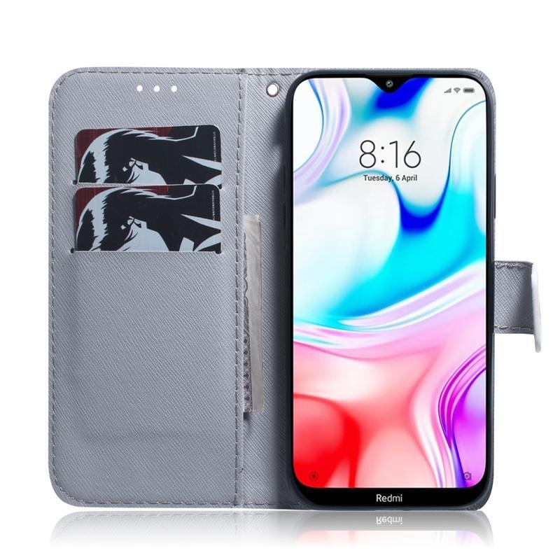 Patt PU bőr pénztárca tok Xiaomi Redmi 8-hoz - kutya és szív