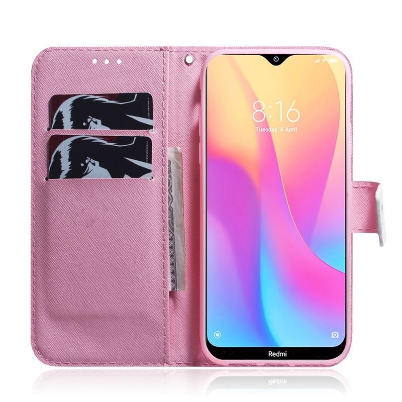 Patt PU bőr pénztárca tok Xiaomi Redmi 8A - gyönyörű virág