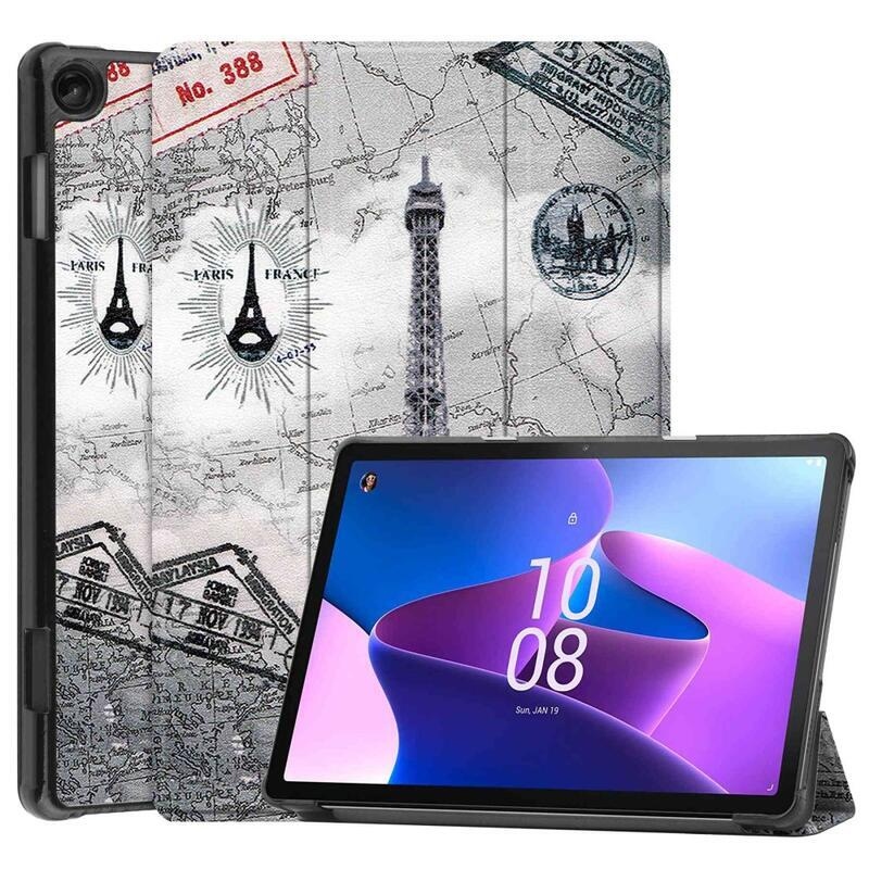 Patte intelligens pozicionáló tok Lenovo Tab M10 (3.Gen) - Eiffel-toronyhoz